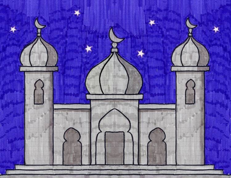 Детский рисунок мечеть 