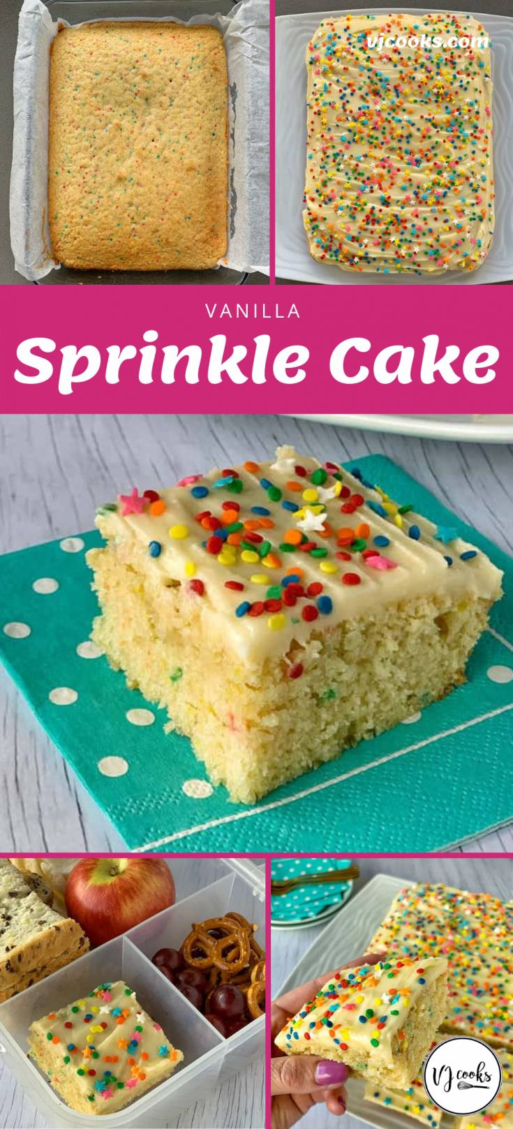 Easy Vanilla Sprinkle Cake