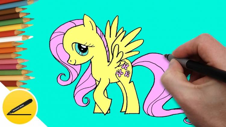 How to Draw Pony Fluttershy step by step ✿ Draw a Pony ✿ Drawing for children
