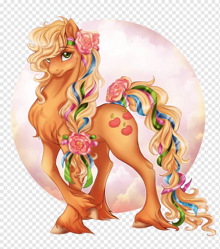 My Little Pony Эпплджек Флаттершай Арт, Мой маленький пони, лошадь, мультфильм, вымышленный персонаж png