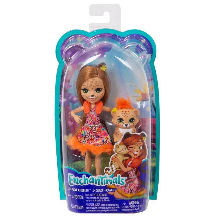 Игрушка Enchantimals Кукла с питомцем Cherish Cheetah amp; Quick-Quick (FNH