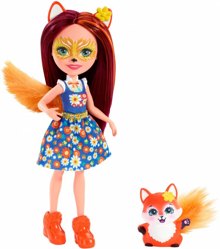 Кукла Mattel Enchantimals Фелисити Лис и Флик, с питомцем, DVH