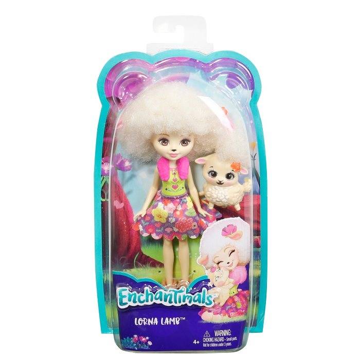 Кукла Enchantimals со зверюшкой Лорна Барашка и овечка Флэг
