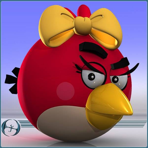 модель Angry Birds (красная девушка)