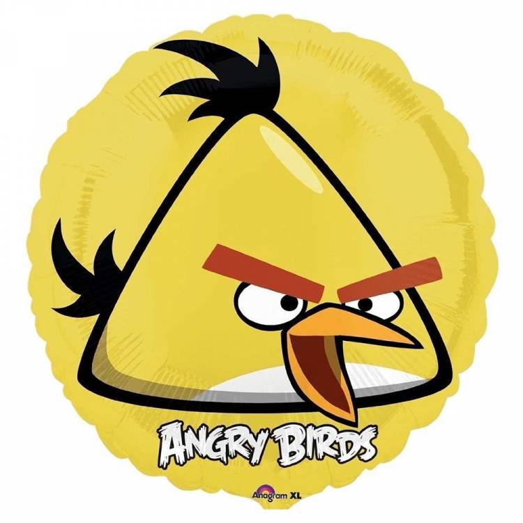Шар фольгированный Желтая птичка Энгри Бердс( Angry Birds)