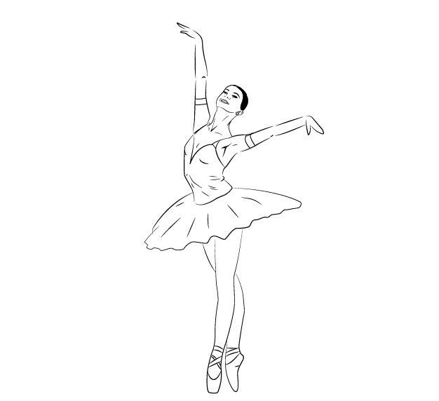 Рисунки балерин для срисовки 