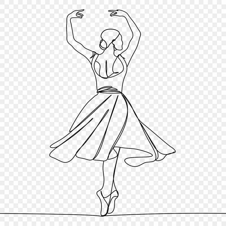 Балерина рисунок линии вид сзади аннотация PNG , балет, актер, штриховка PNG картинки и пнг PSD рисунок для бесплатной загрузки