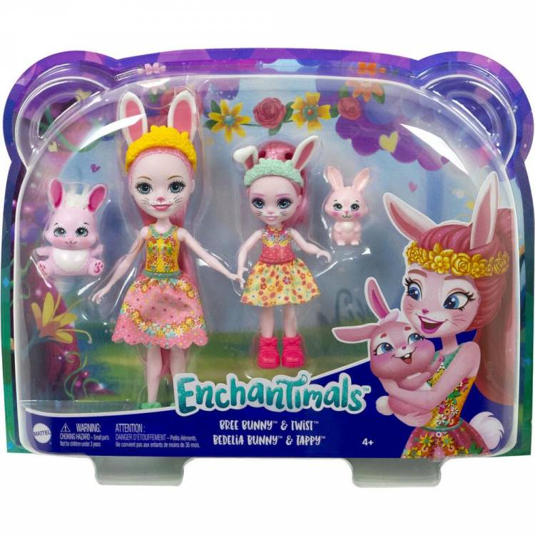 кукла Enchantimals Mattel Сестрички с питомцами Бри и Беделия Кроля HCF