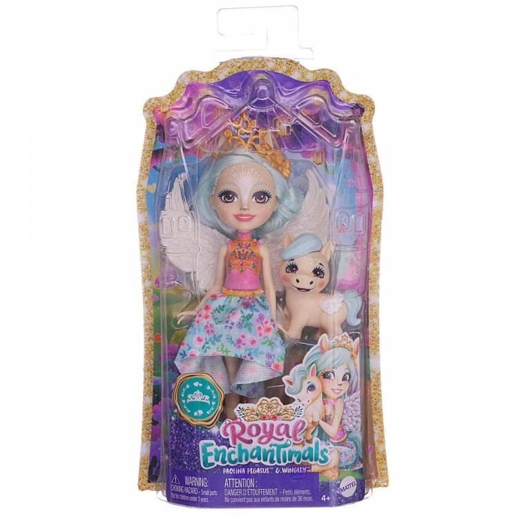 Кукла Mattel Enchantimals Паолина Пегасус и Вингли, с питомцем