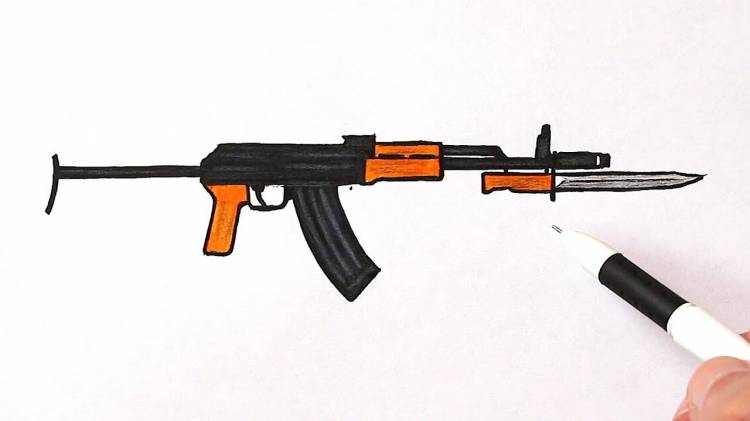 How to Draw a Kalashnikov AKMS