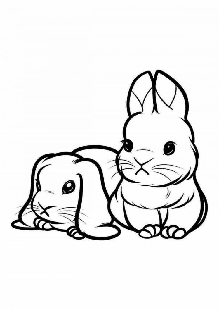 Раскраски Кот и заяц 