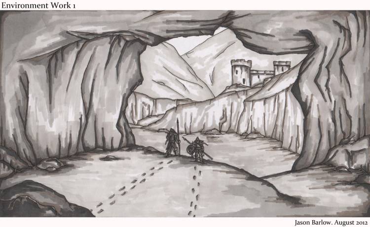 Рисунок произведения в пещере горного короля