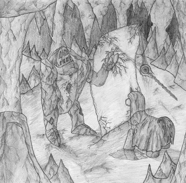Рисунок в пещере горного короля