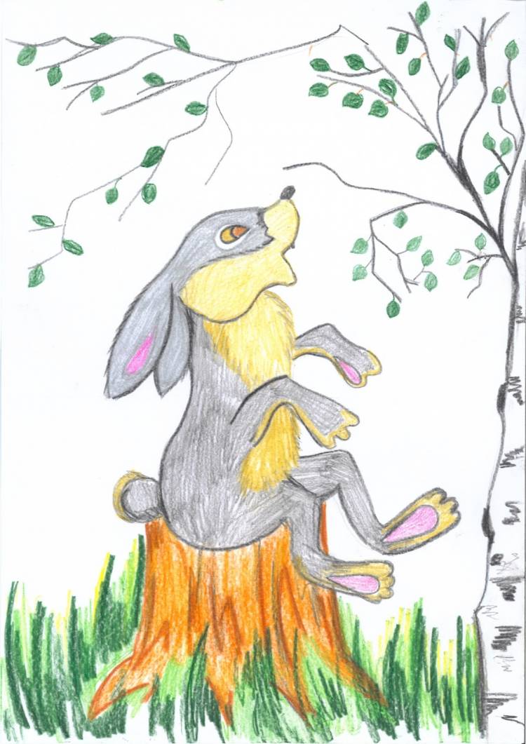 Рисунок храбрый заяц