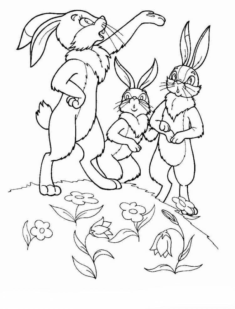 Рисунок к сказке про храброго зайца