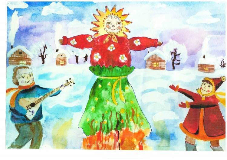 Рисунок на тему русские народные праздники
