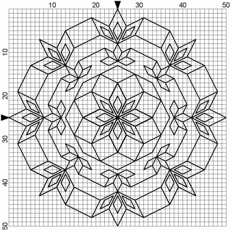 Геометрический рисунок для вышивки