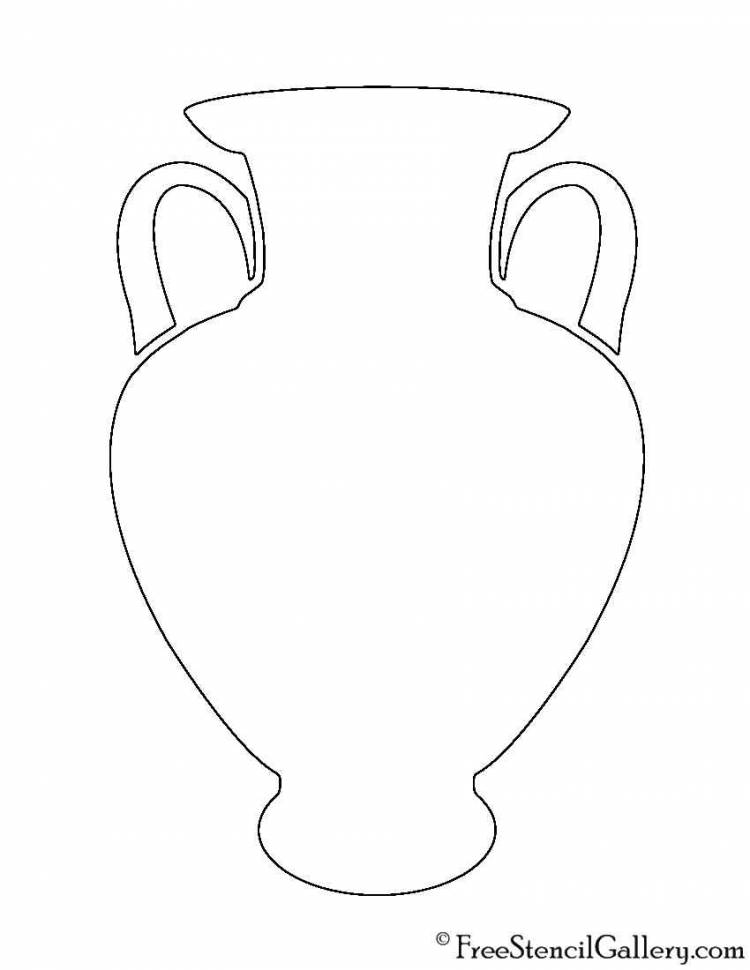 Шаблон греческой вазы для раскрашивания