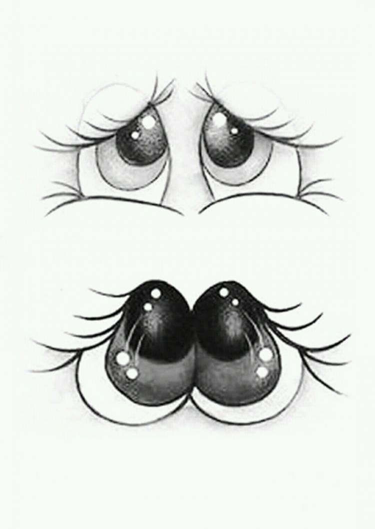 Глаза зайца рисунок