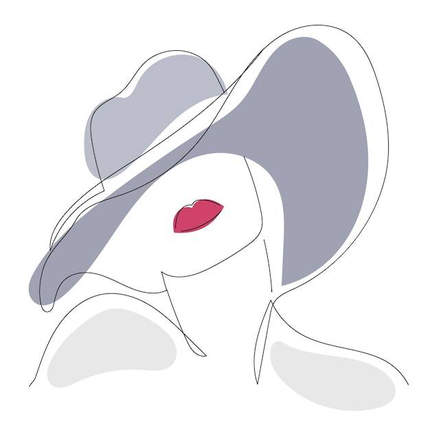 Девушка шляпе рисунок