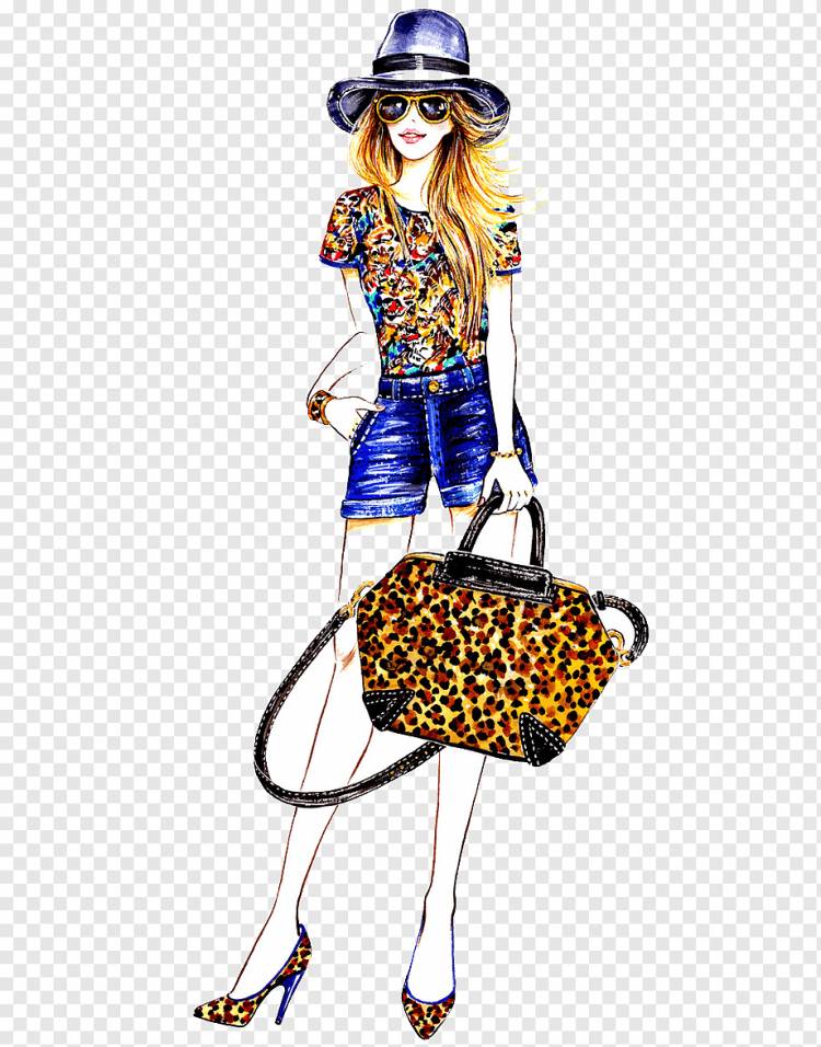 женщина в шляпе и держа сумку иллюстрации, Мода Иллюстрация Рисование иллюстрации, девушка, Акварельная живопись, Девушка моды, мода png