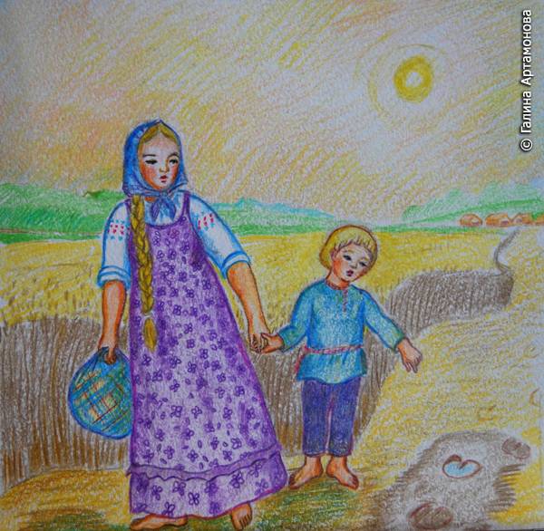 Иллюстрация Сестрица Аленушка и братец Иванушка в стиле детский