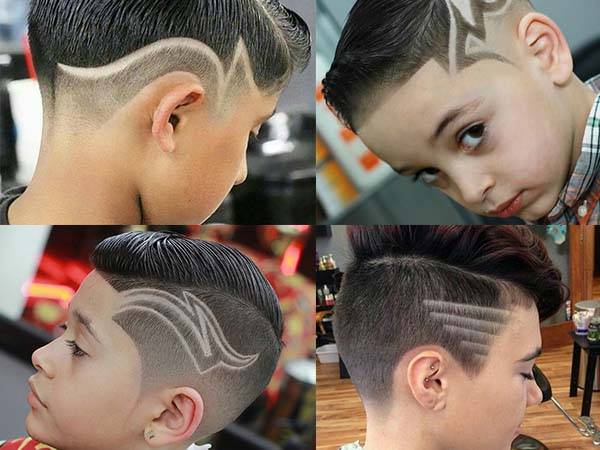 Рисунки на голове для мальчиков, как подстричь машинкой, фото