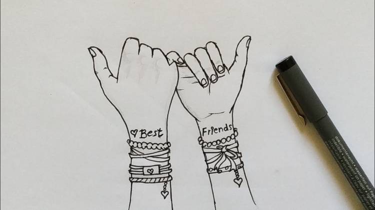 Как нарисовать руки лучших подруг