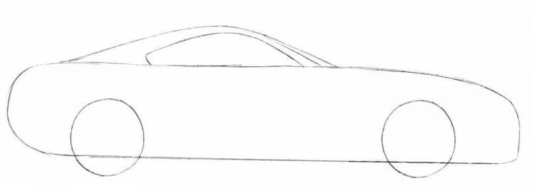 Как нарисовать суперкар Toyota Supra