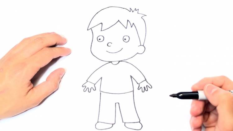 Как просто нарисовать мальчика