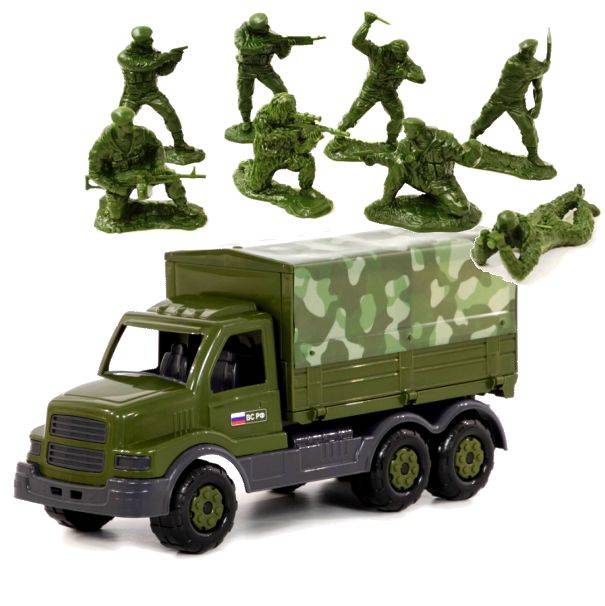 Набор солдатиков в военном грузовике