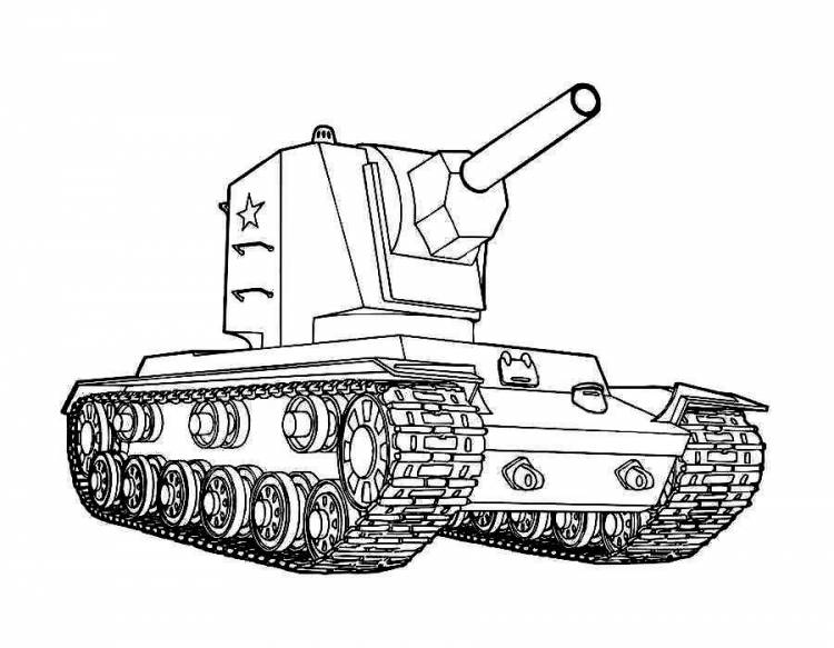 Раскраска танка КВ онлайн