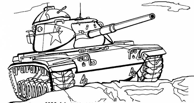 Раскраска танка World of Tanks Patton онлайн