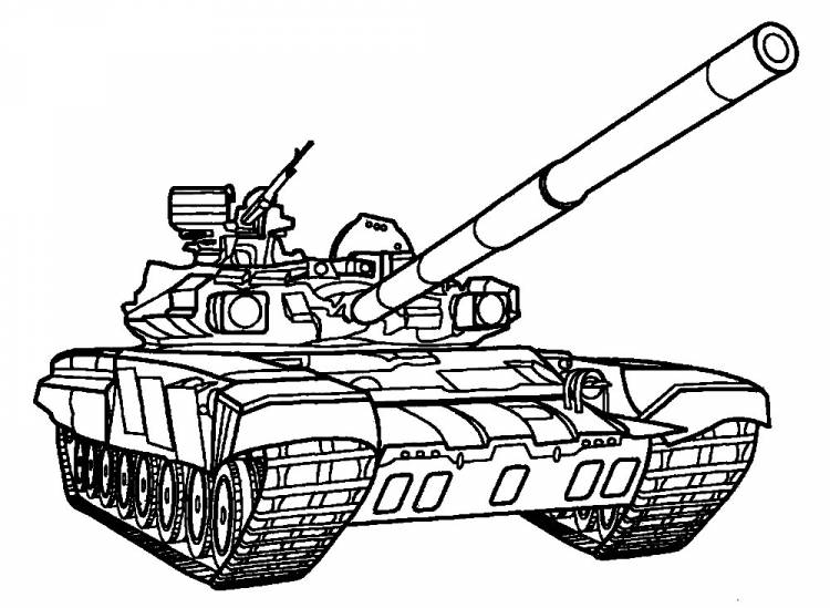 Раскраска танка Т