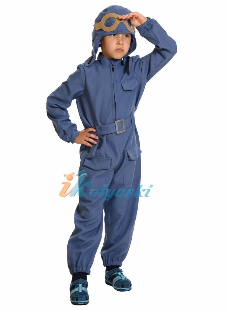 Детский костюм летчика, костюм пилота для мальчика, военная униформа на карнавал для мальчиков, размер S, на