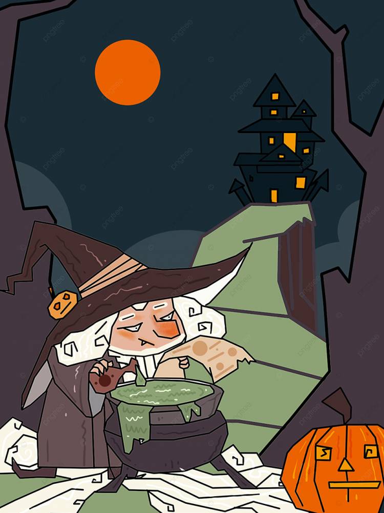 Хэллоуин замок фон ведьмы Обои Изображение для бесплатной загрузки