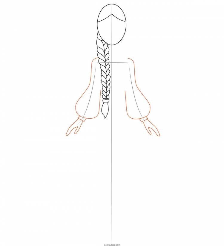 Поэтапное рисование русской красавицы