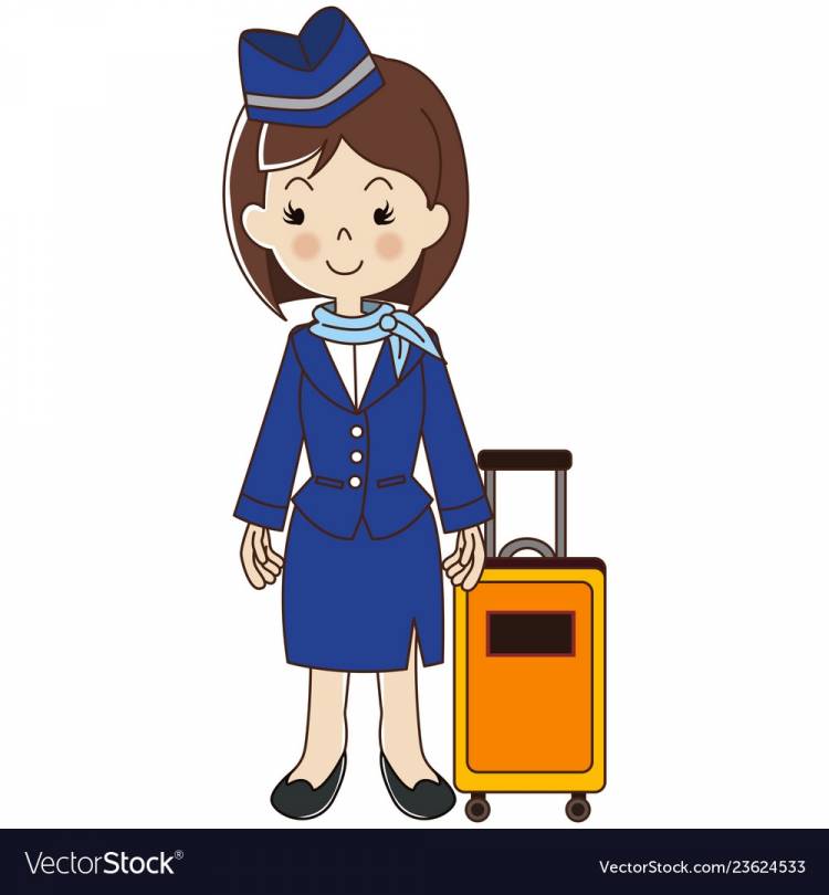 Рисунок стюардессы детский