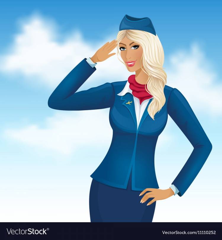 Рисунок на тему профессия стюардесса