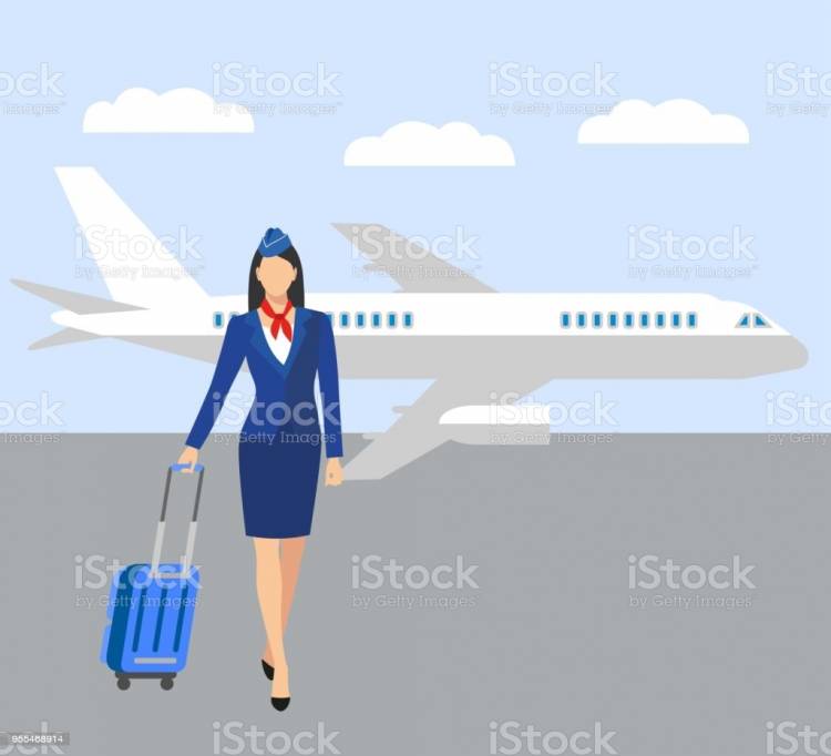 Рисунок на тему профессия стюардесса