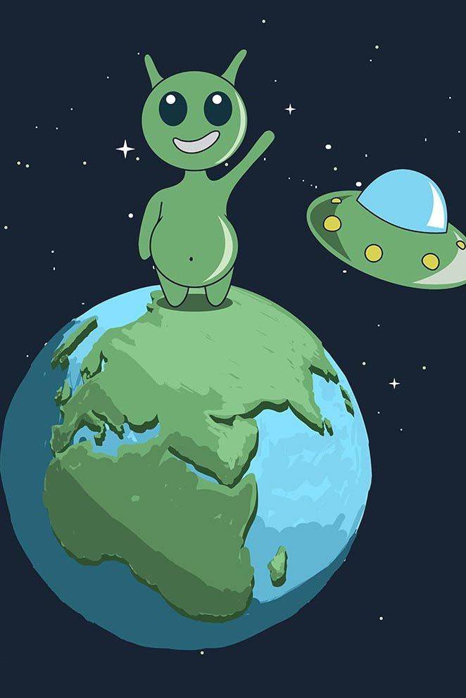 милый инопланетянин, постер для детей