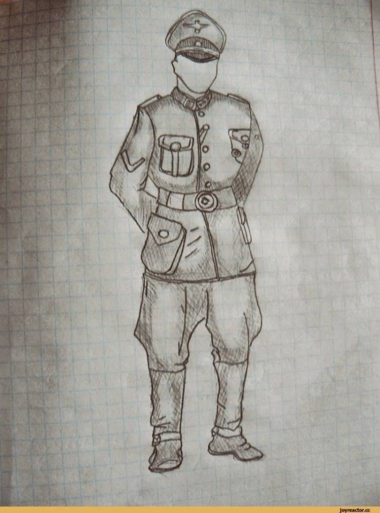 Немецкий офицер рисунки