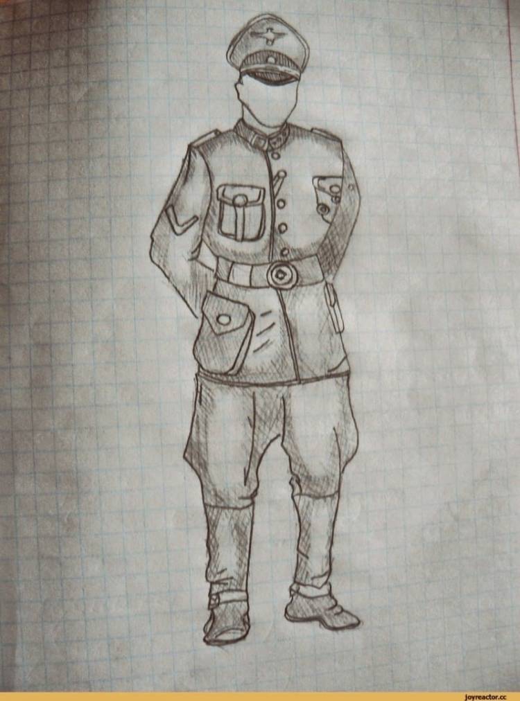 Как нарисовать немецкого солдата