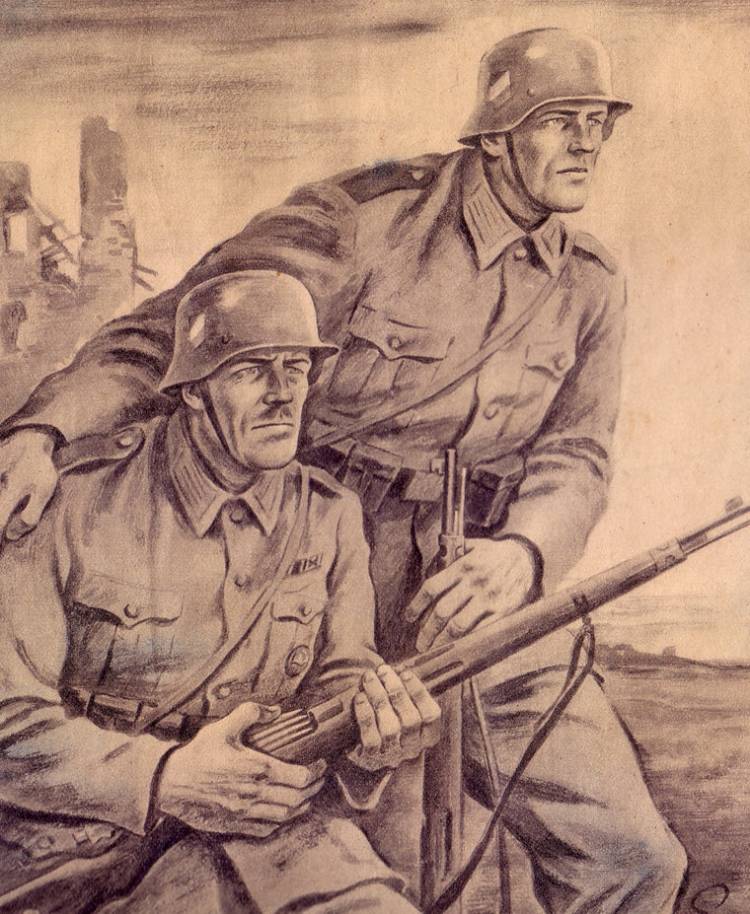 Как нарисовать немецкого солдата