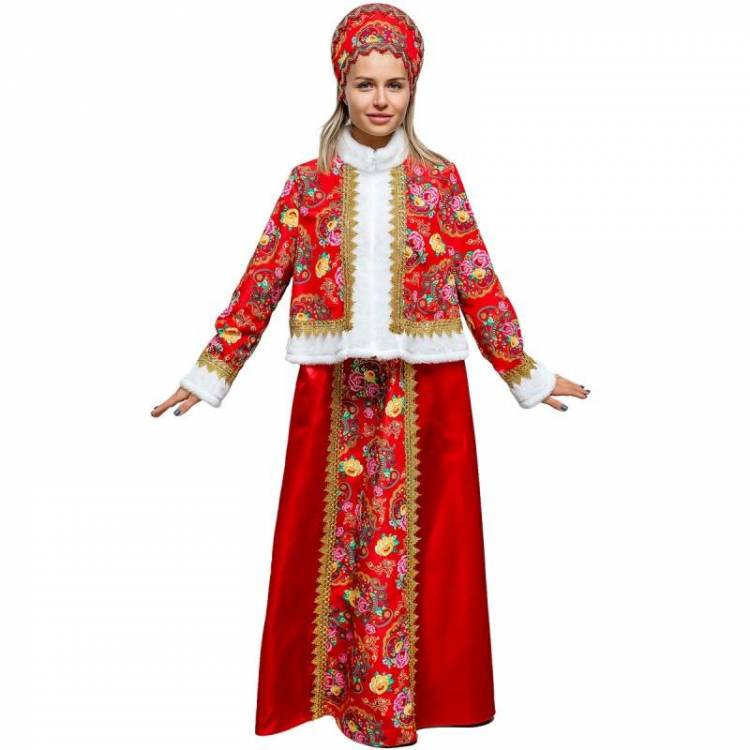 Взрослый красный костюм Масленица