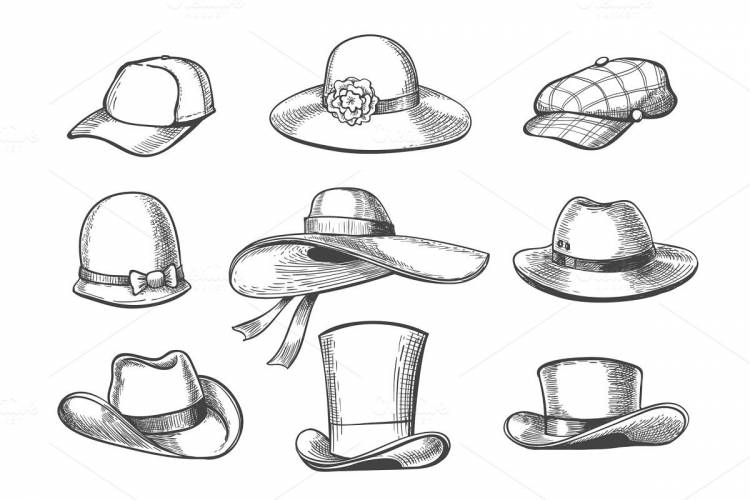 Как нарисовать шляпу 