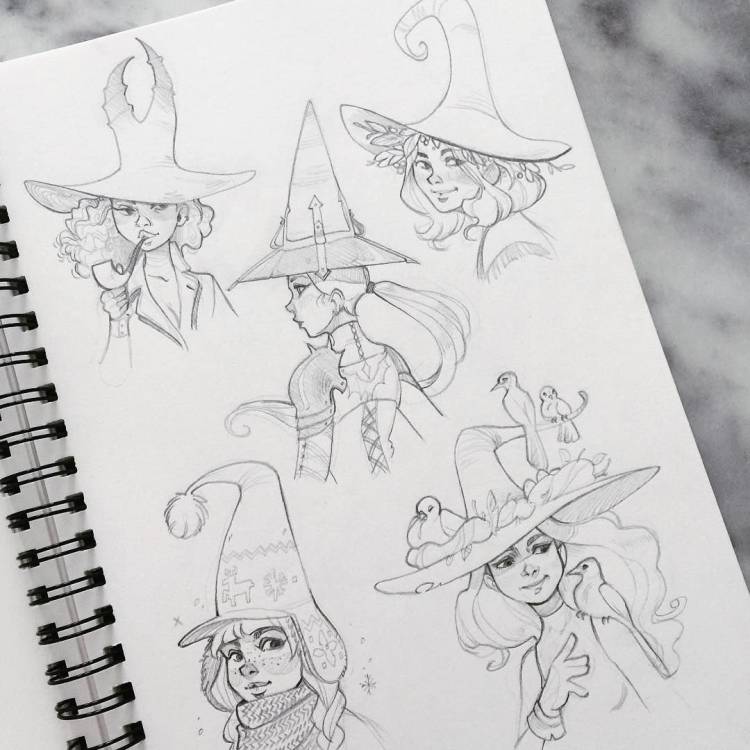 Идеи для срисовки хэллоуин шляпа 