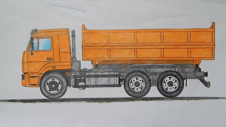 Рисуем Камаз, как нарисовать грузовик Камаз