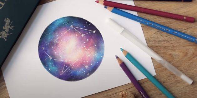Как нарисовать космос