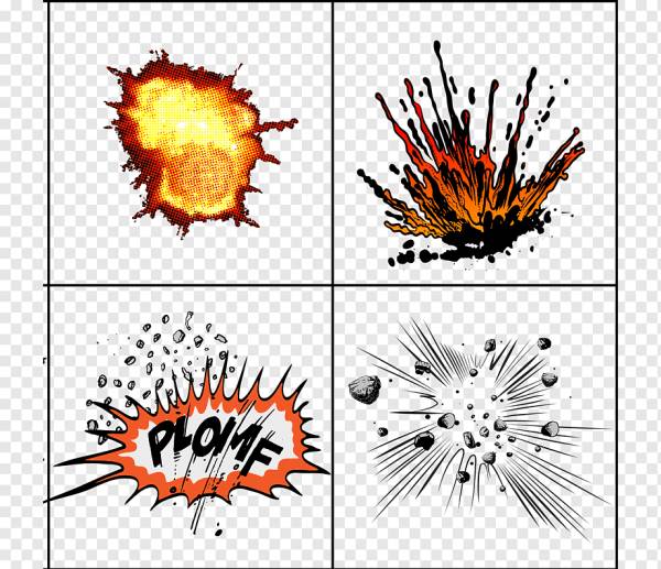 Как нарисовать взрыв 